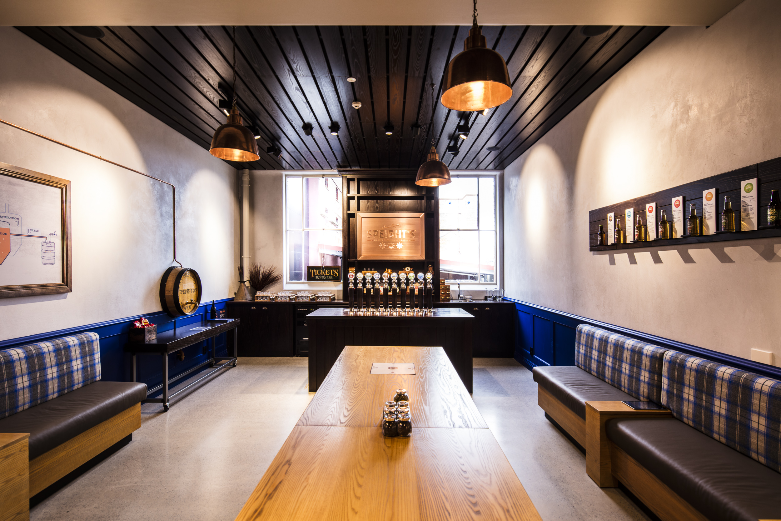 Retail fitting of Speight's brewery tour